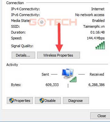 click-tiep-vao-wireless-properties-trong-wifi-status